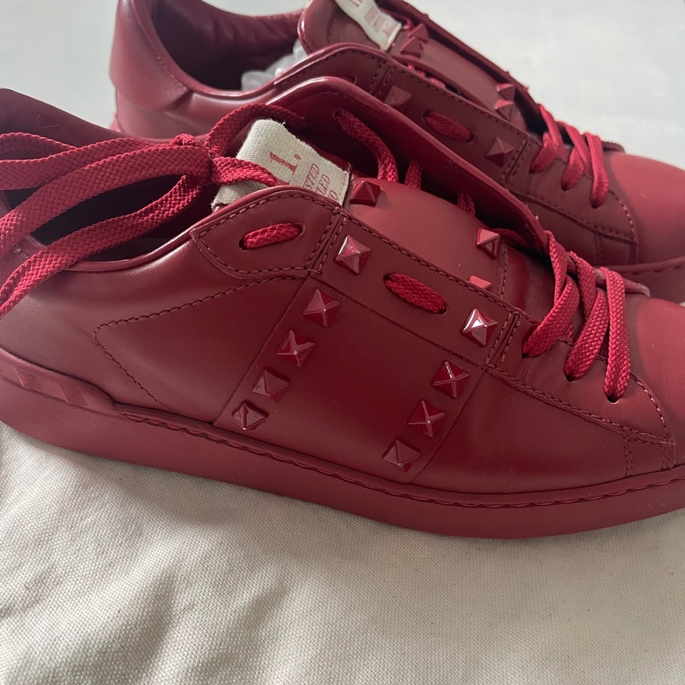 Red VALENTINO GARAVANI ROCKSTUD UNTITLED ROSSO Sneakers 11. Size 38,5 - Picture 11 of 14